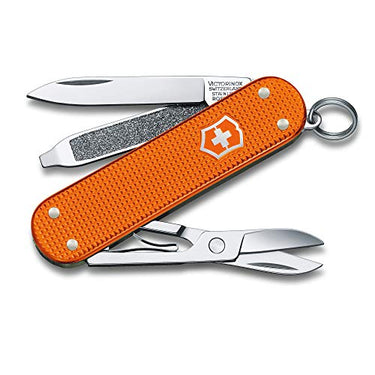 Victorinox Taschenmesser Classic Alox Limited Edition 2021, 5 Funktionen, Swiss Made, Multitool mit Schere, Orange, inkl. Geschenkbox im Sale